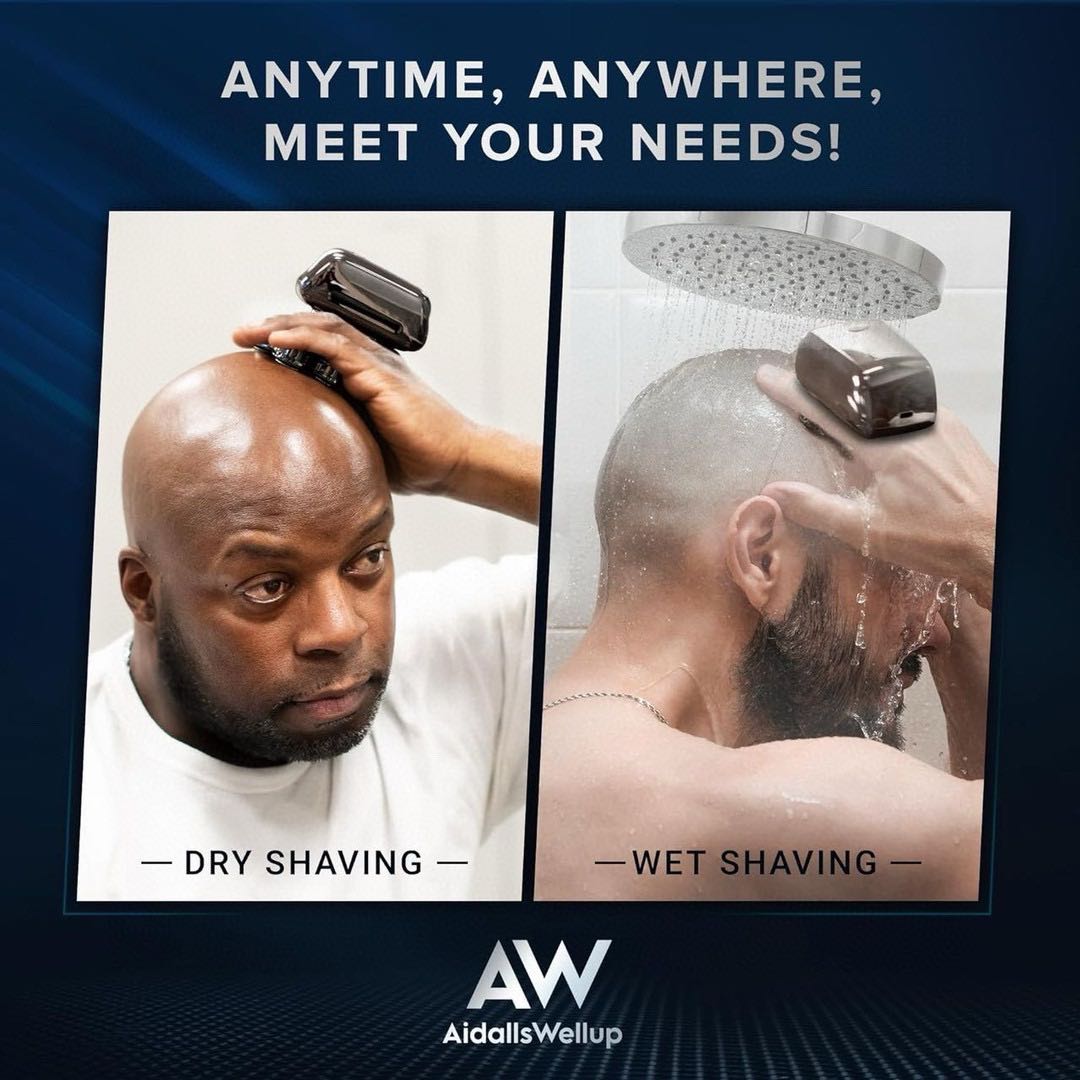 AW men's three-in-one shaver for shaving, shaving and nose hair trimming