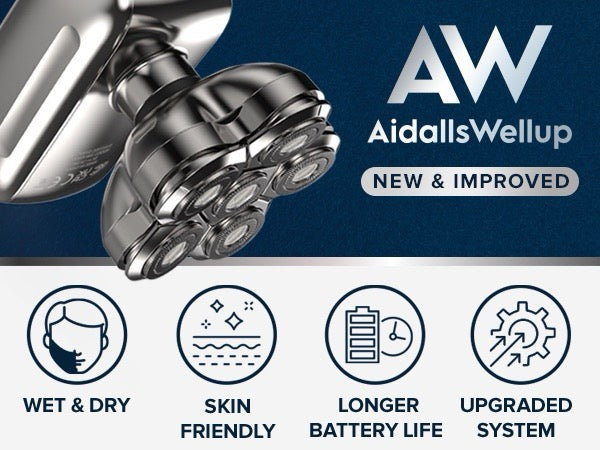 AW men's three-in-one shaver for shaving, shaving and nose hair trimming